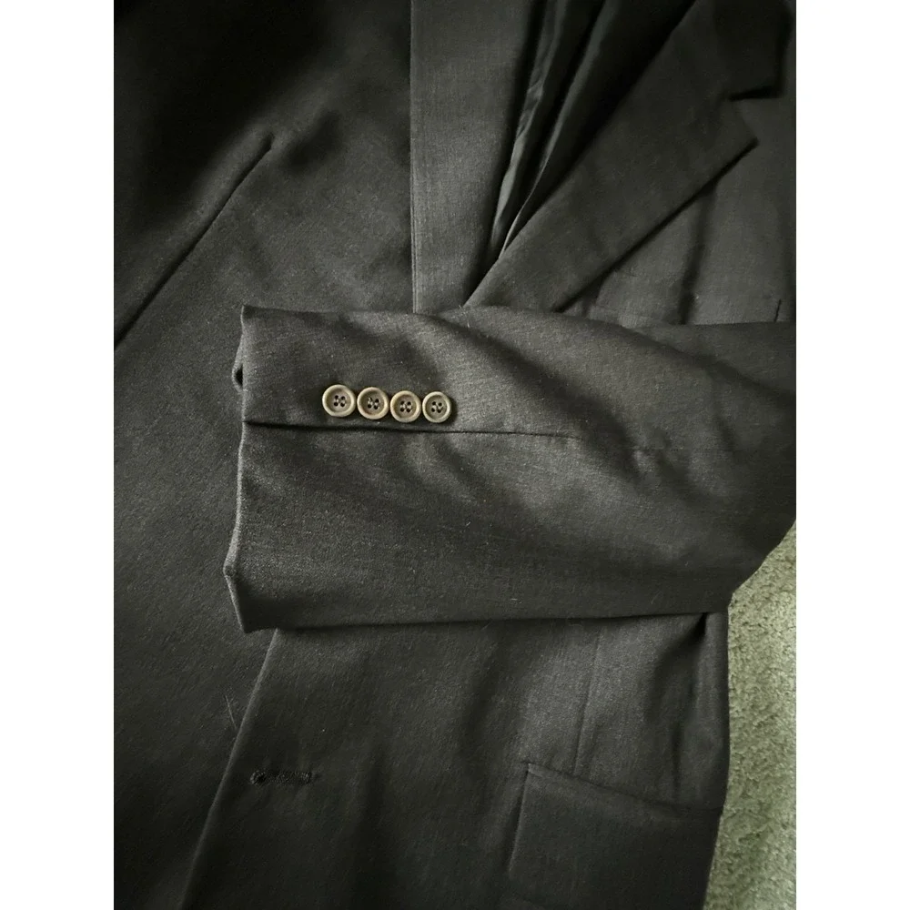 Brooks Brothers Blazer Mens 42R Dark Grey Madison Makers Wool 2‎ Button